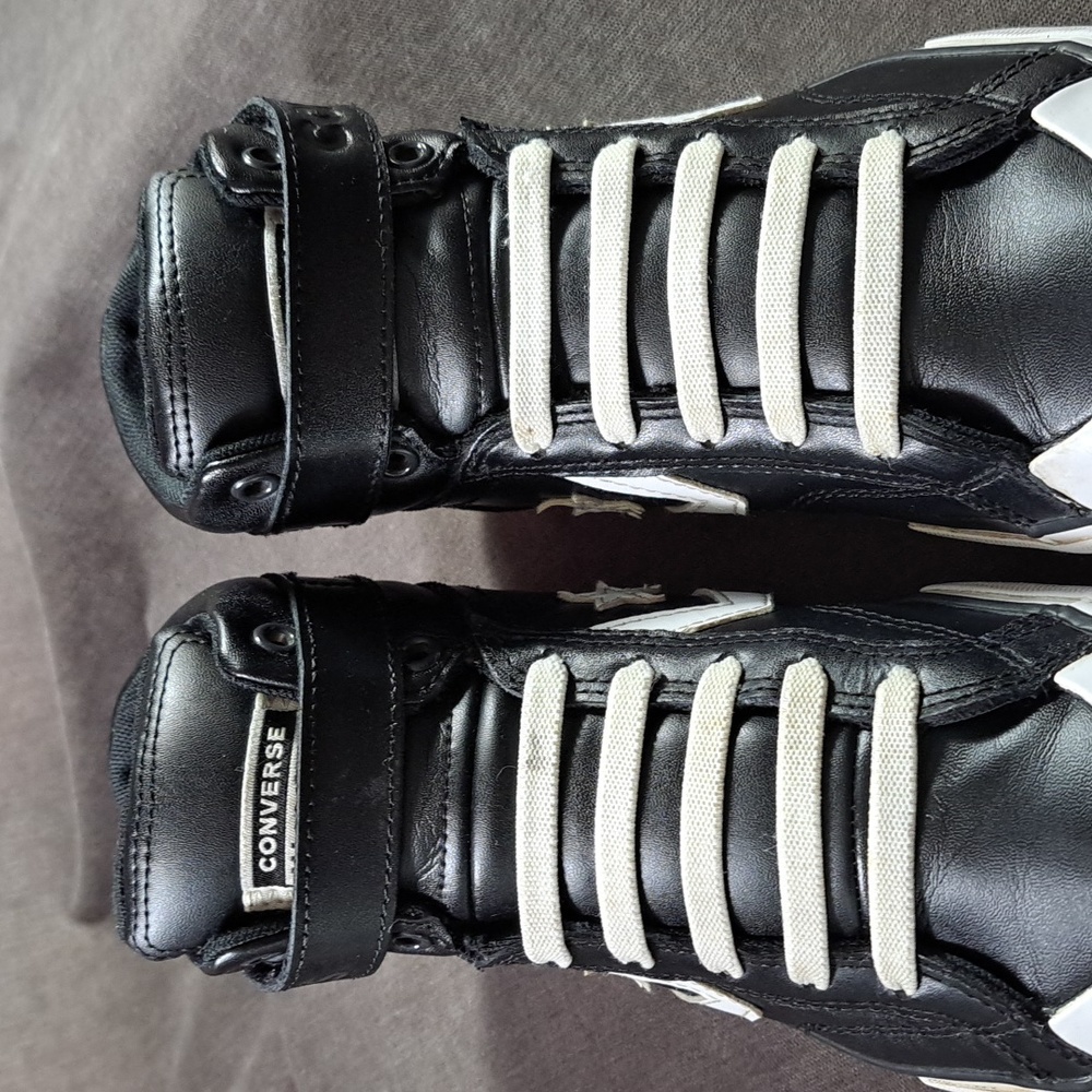 Converse Black and White High-Top Sneakers - Picture 6 of 16